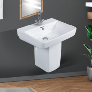 Wash Basin With Half Pedestal-1