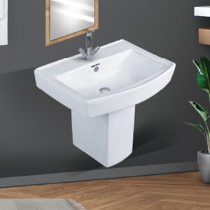 Wash Basin With Half Pedestal-2