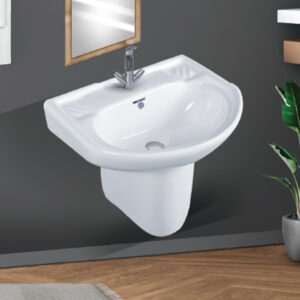 Wash Basin With Half Pedestal-4